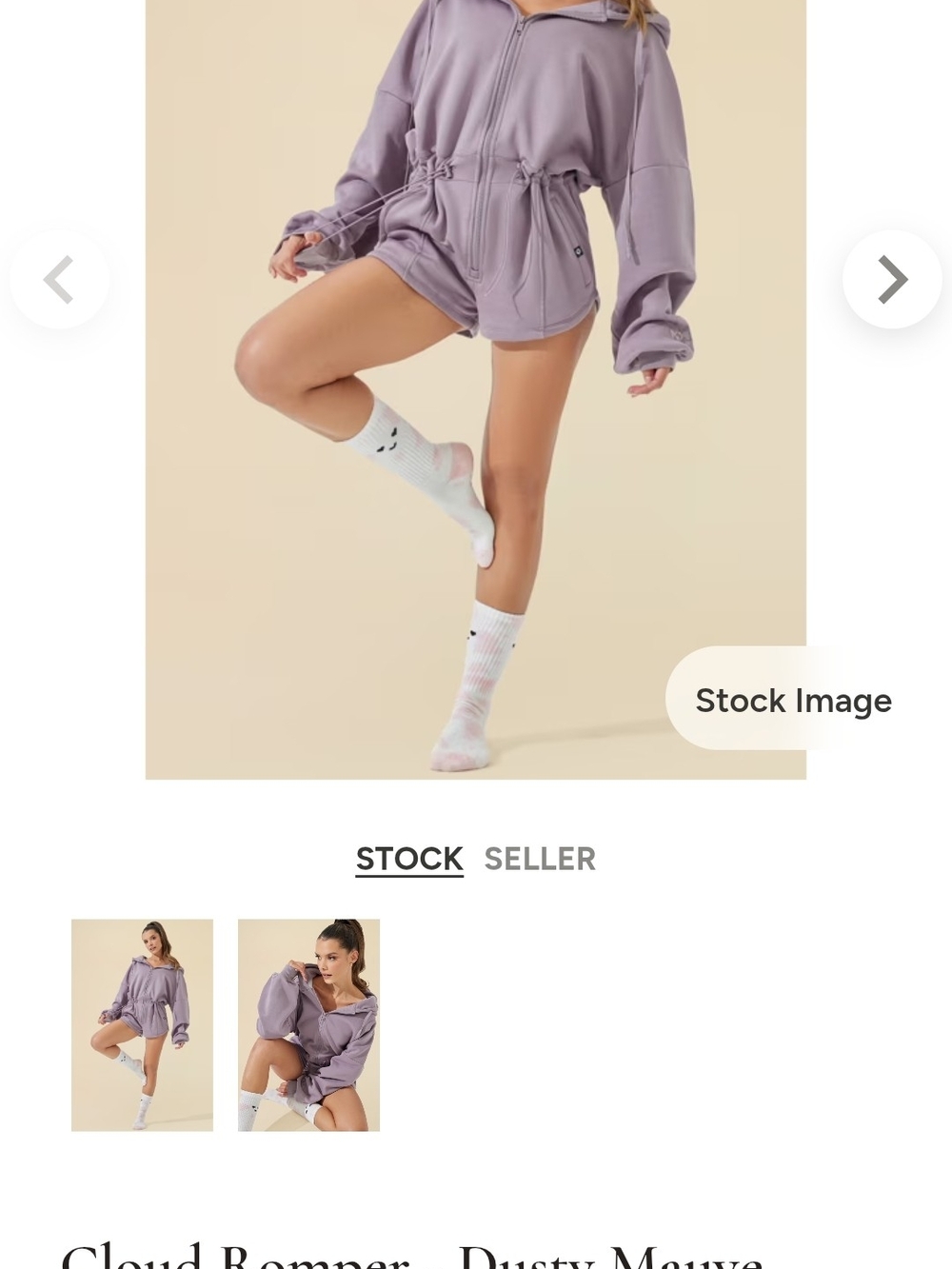 POPFLEX Dusty Mauve Cloud Romper Jumpsuit